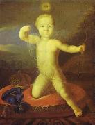 Louis Caravaque Piotr Romanow as Cupid oil on canvas